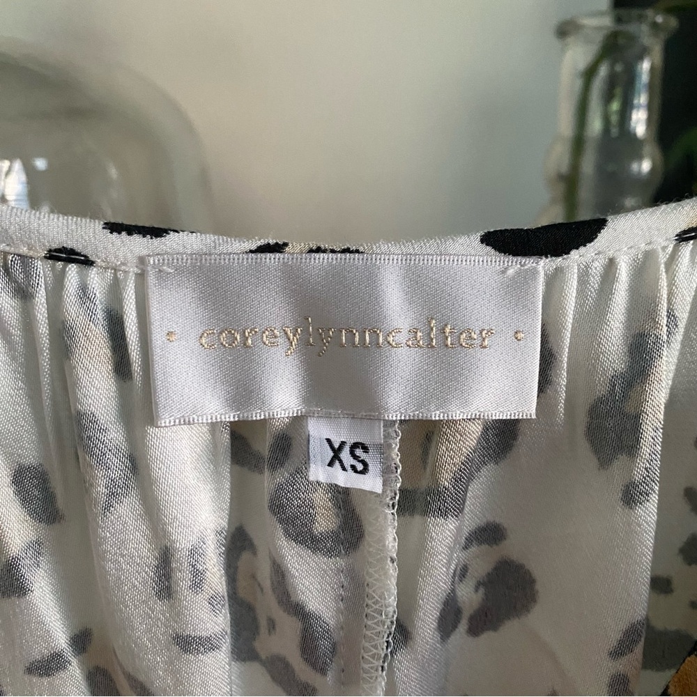 Anthropologie Corey Lynn Calter Leopard Print Arabella Midi Dress XS - Picture 12 of 16